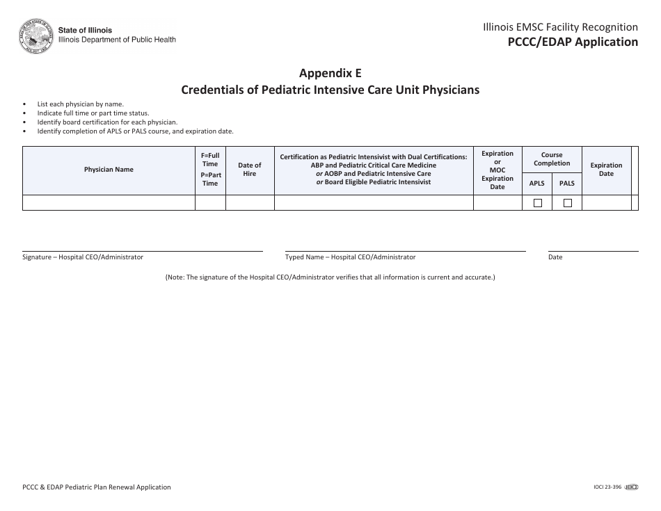 Pccc and Edap Pediatric Plan Renewal Application - Illinois, Page 18