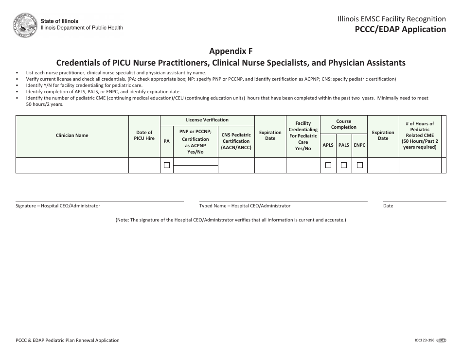 Pccc and Edap Pediatric Plan Renewal Application - Illinois, Page 19