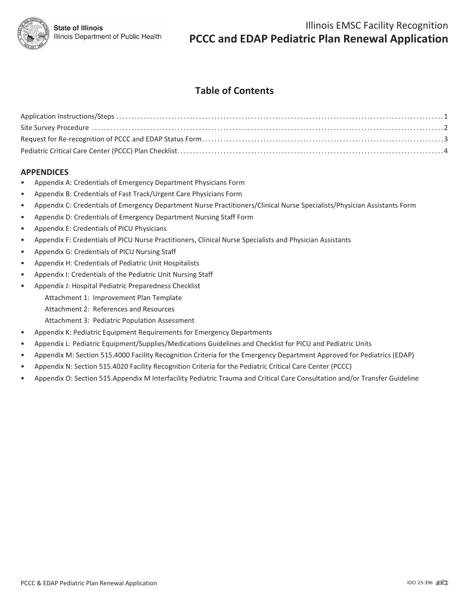 Pccc and Edap Pediatric Plan Renewal Application - Illinois, Page 2
