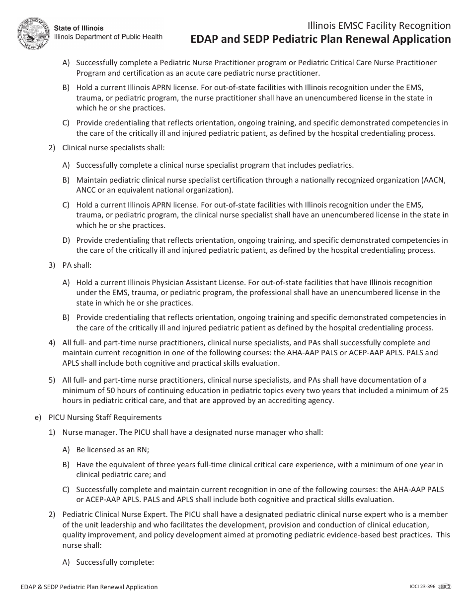 Pccc and Edap Pediatric Plan Renewal Application - Illinois, Page 57