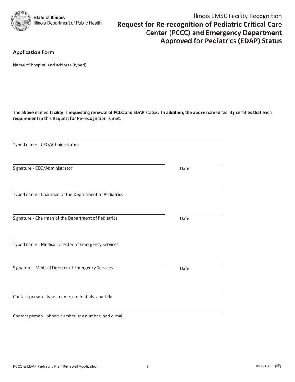 Pccc and Edap Pediatric Plan Renewal Application - Illinois, Page 5