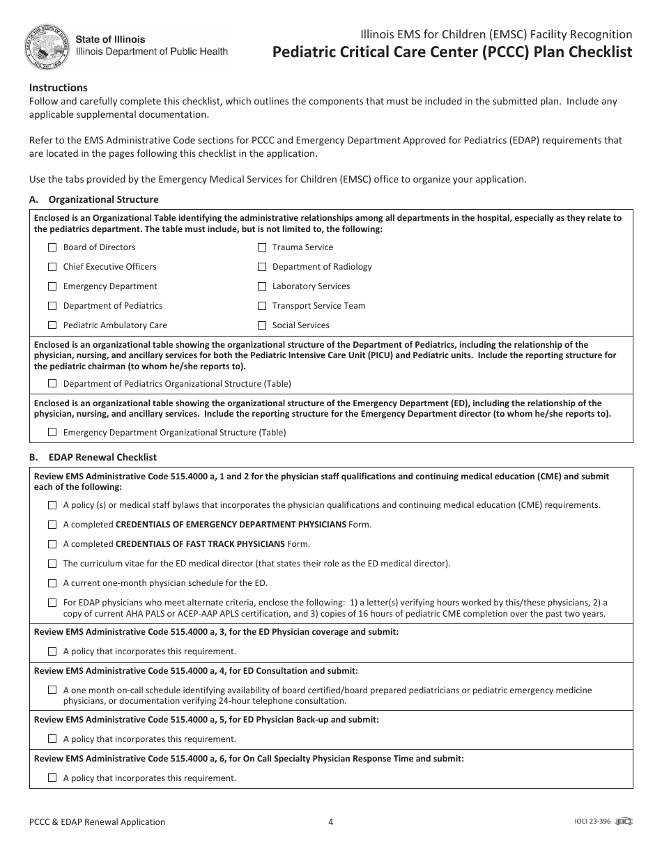 Pccc and Edap Pediatric Plan Renewal Application - Illinois, Page 6