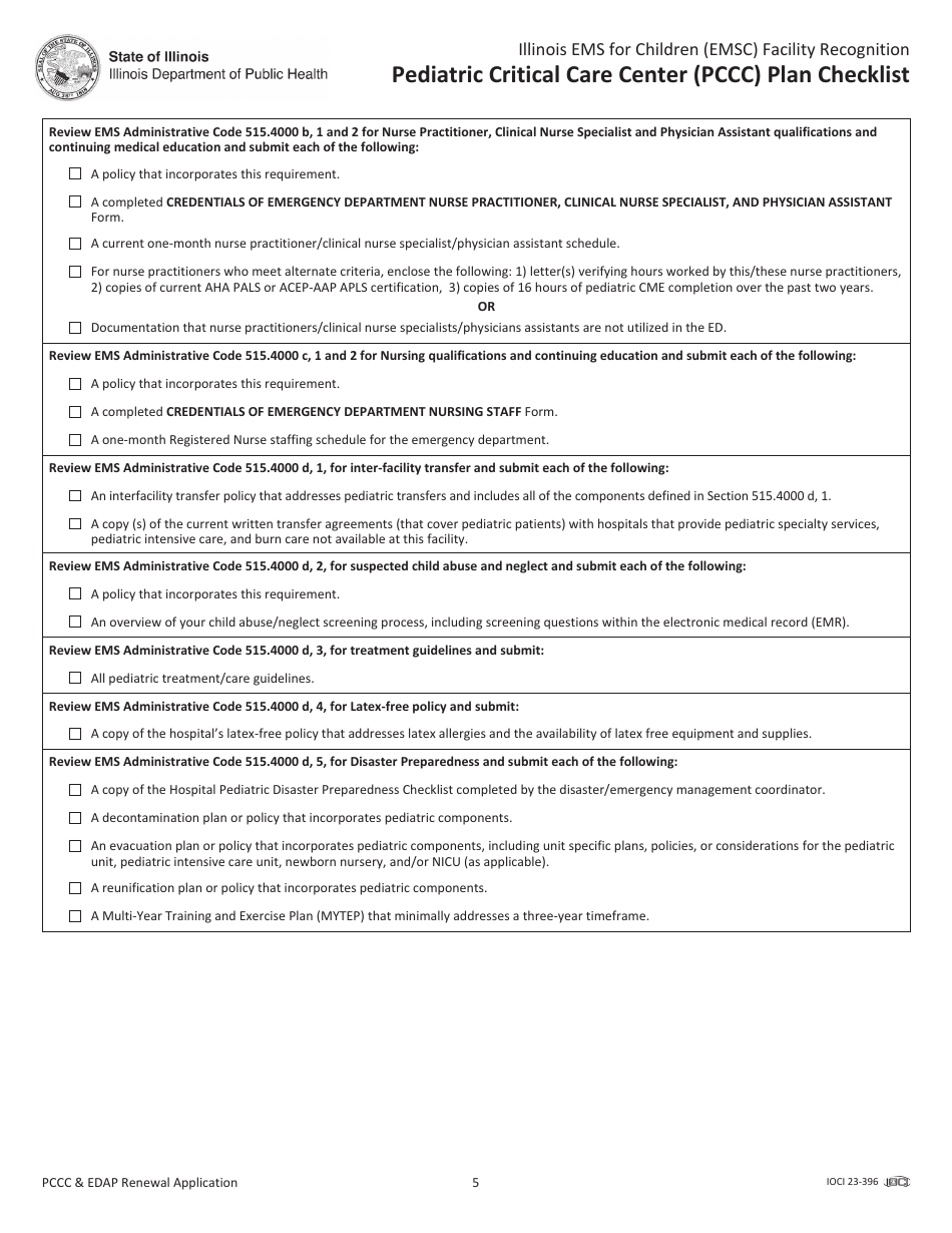 Pccc and Edap Pediatric Plan Renewal Application - Illinois, Page 7