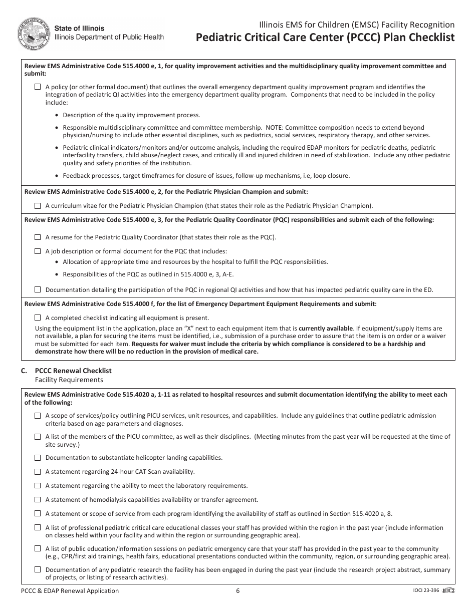 Pccc and Edap Pediatric Plan Renewal Application - Illinois, Page 8