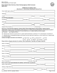 Form 445103 Home Health, Home Services, Home Nursing Agency Initial Licensure Application - Illinois, Page 13