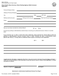 Form 445103 Home Health, Home Services, Home Nursing Agency Initial Licensure Application - Illinois, Page 15