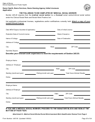 Form 445103 Home Health, Home Services, Home Nursing Agency Initial Licensure Application - Illinois, Page 20