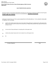 Form 445103 Home Health, Home Services, Home Nursing Agency Initial Licensure Application - Illinois, Page 8