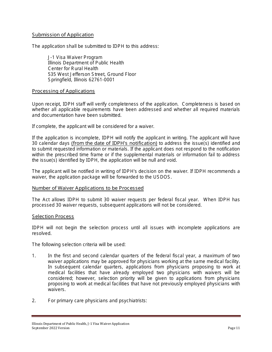 Illinois J 1 Visa Waiver Program Application Form Fill Out Sign Online And Download PDF illinois-j-1-visa-waiver-program-application-form-fill-out-sign-online-and-download-pdf