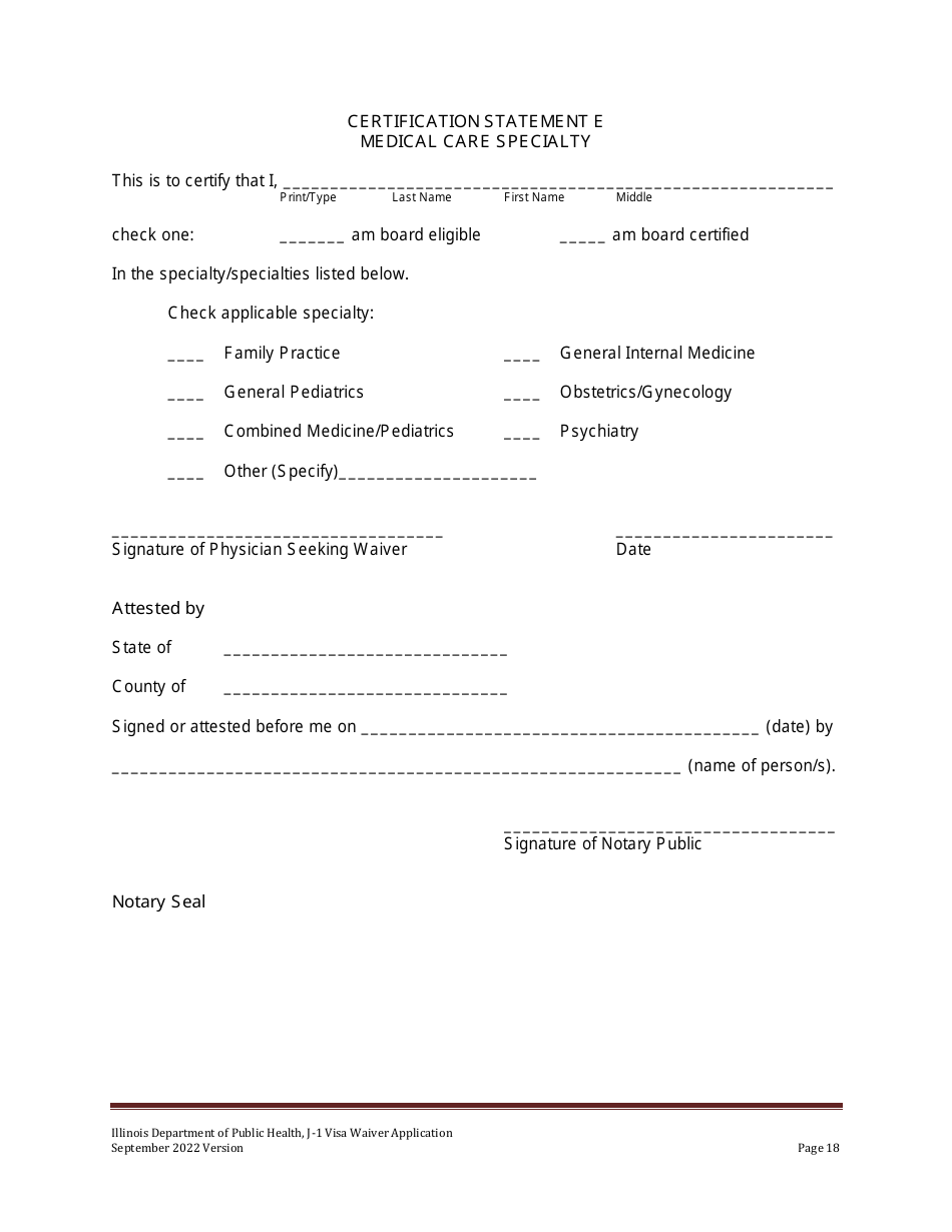 Illinois J 1 Visa Waiver Program Application Form Fill Out Sign Online And Download PDF illinois-j-1-visa-waiver-program-application-form-fill-out-sign-online-and-download-pdf