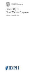 J-1 Visa Waiver Program Application Form - Illinois
