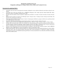 Designation and Request to Change Primary, Intervention, and Treatment Services - Residential Commitment Program - Florida, Page 4