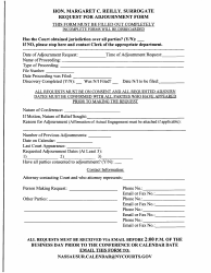Document preview: Surrogate Request for Adjournment Form - Nassau County, New York