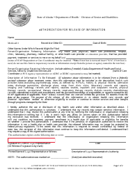 Form UNI-16 Authorization for Release of Information - Alaska