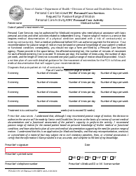 Document preview: Form PCS-02 (CFC-05) Personal Care Services/Cfc Personal Care Services Request for Passive Range of Motion - Alaska