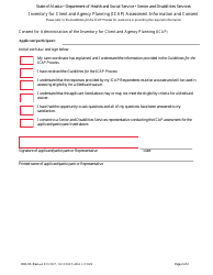 Form IDD-03 Inventory for Client and Agency Planning (Icap) Assessment Information and Consent - Alaska, Page 2