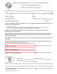 Document preview: Form IDD-15 Request for Day Habilitation Setting Exception - Alaska