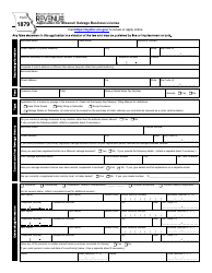 Document preview: Form 1879 Application for Missouri Salvage Business License - Missouri