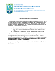 Non-resident Standard Fishing License Application - Rhode Island, Page 2