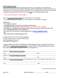 Registration Application for a Municipal Pound - Rhode Island, Page 5