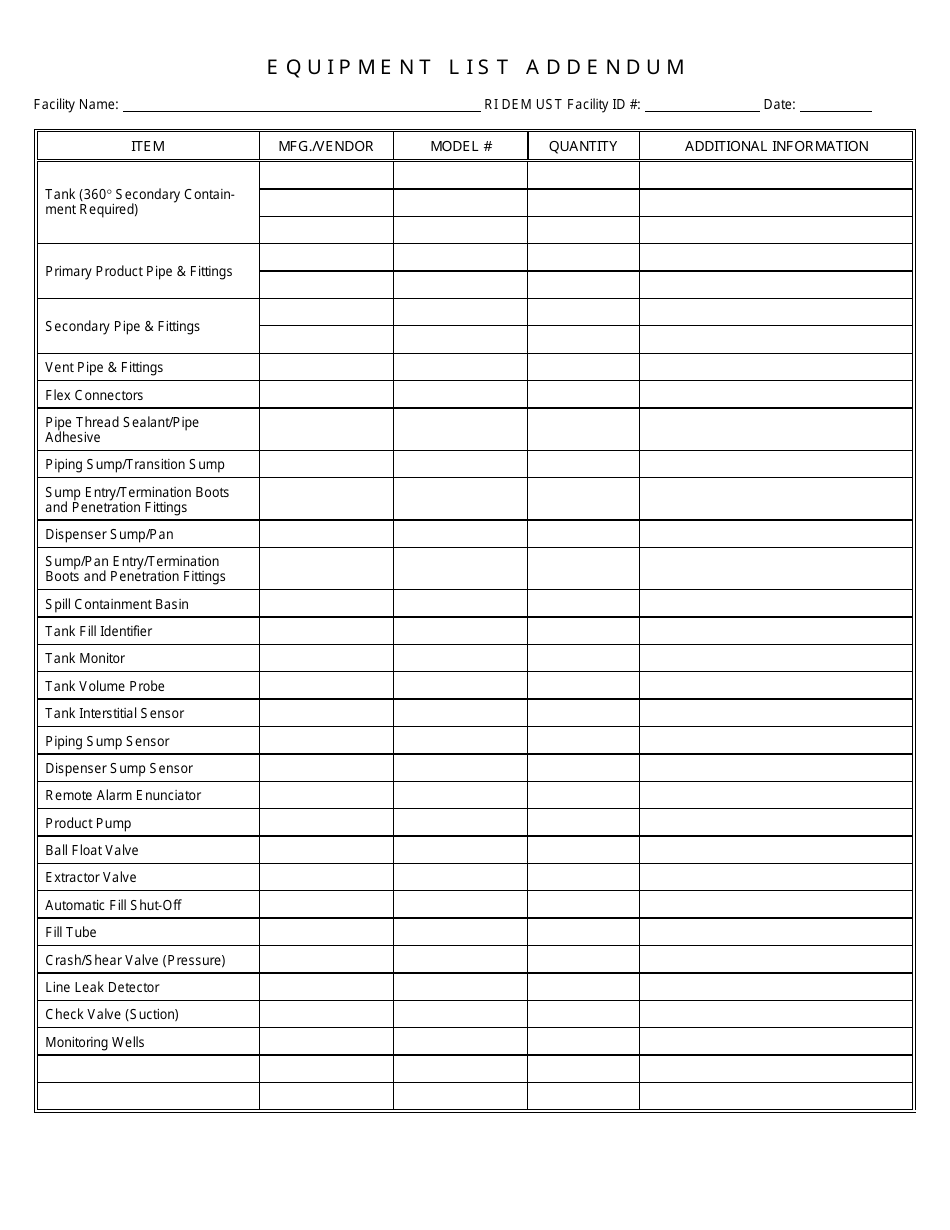 Application for the Installation or Replacement of an Underground Storage Tank (Ust) or Underground Storage Tank Systems - Rhode Island, Page 3
