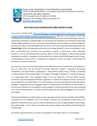 Document preview: Wetland Edge Delineation Data Form (Upland) - Rhode Island