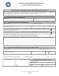 Application for New or Renewal Managing General Agent Registration - Louisiana, Page 4