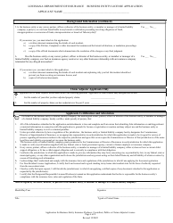 Application for Business Entity Insurance Producer, Consultant, Public or Claims Adjuster License - Louisiana, Page 6