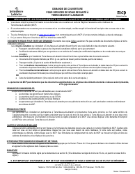 Document preview: Demande De Couverture Pour Services De Soins De Sante a Terre-Neuve-Et-Labrador - Newfoundland and Labrador, Canada (French)