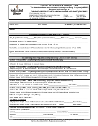 Document preview: Special Authorization Request Form - Chronic Obstructive Pulmonary Disease (Copd) Therapy - Northwest Territories, Canada