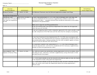 Review Requirements Checklist - Crop/Hail - North Carolina, Page 8