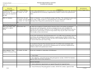 Review Requirements Checklist - Commercial Umbrella - North Carolina, Page 7