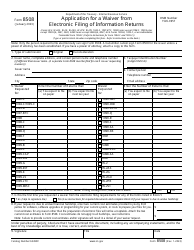 Document preview: IRS Form 8508 Application for a Waiver From Electronic Filing of Information Returns