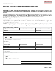 Document preview: Form 5573 Michigan Alternative Dispute Resolution Settlement Offer - Michigan