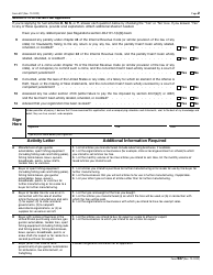 IRS Form 637 Application for Registration (For Certain Excise Tax Activities), Page 2
