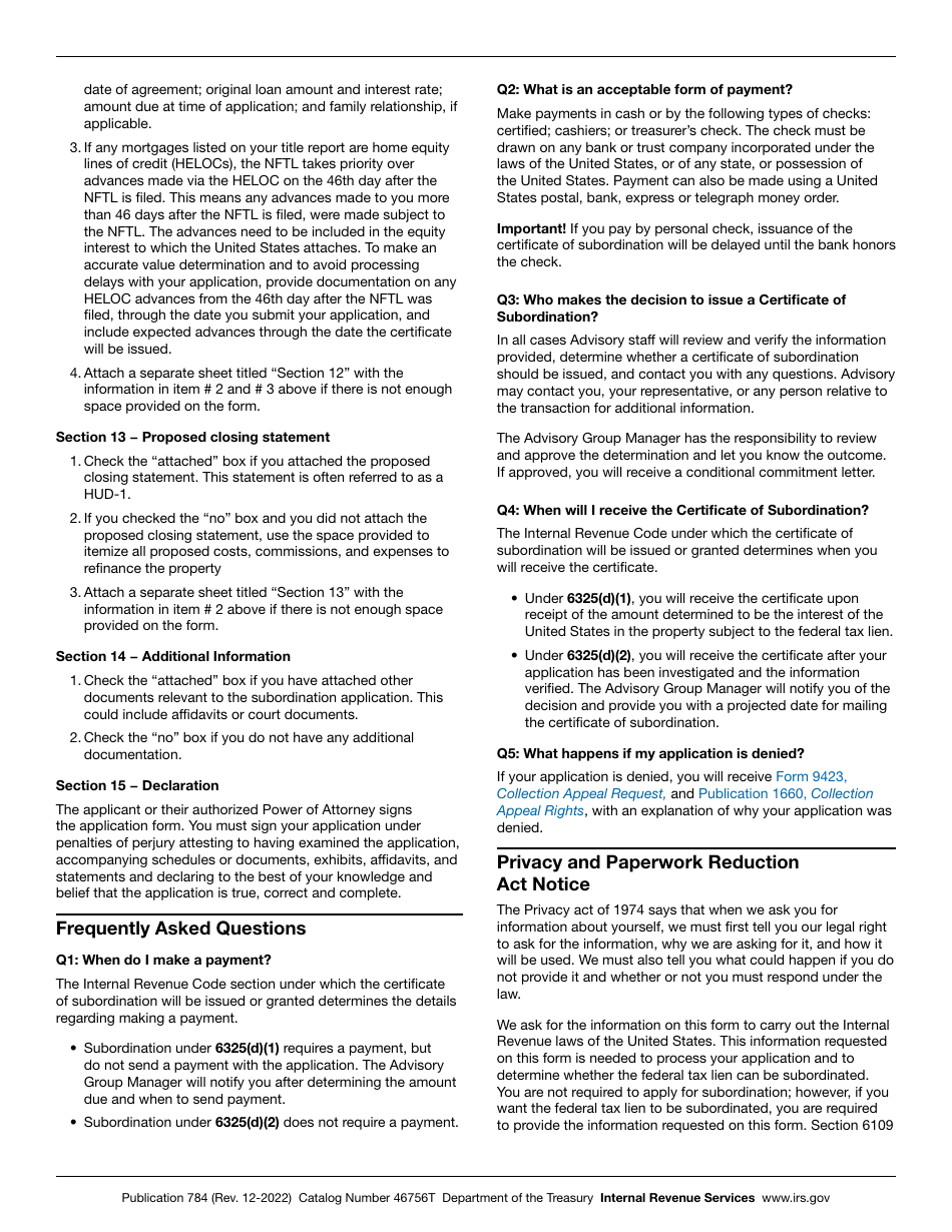 IRS Form 14134 Download Fillable PDF or Fill Online Application for ...