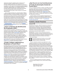 Instrucciones para IRS Formulario 1040-PR Anexo H-PR Impuestos Sobre El Empleo De Empleados Domesticos (Puerto Rican Spanish), Page 4