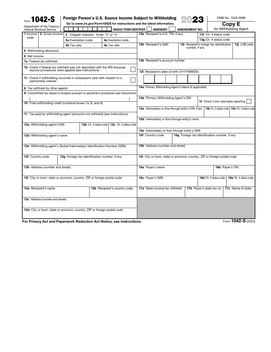 IRS Form 1042-S Foreign Persons U.S. Source Income Subject to Withholding, Page 8
