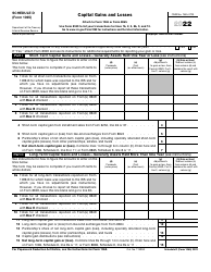 Document preview: IRS Form 1065 Schedule D Capital Gains and Losses, 2022