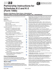 Instructions for IRS Form 1065 Schedule K-2, K-3