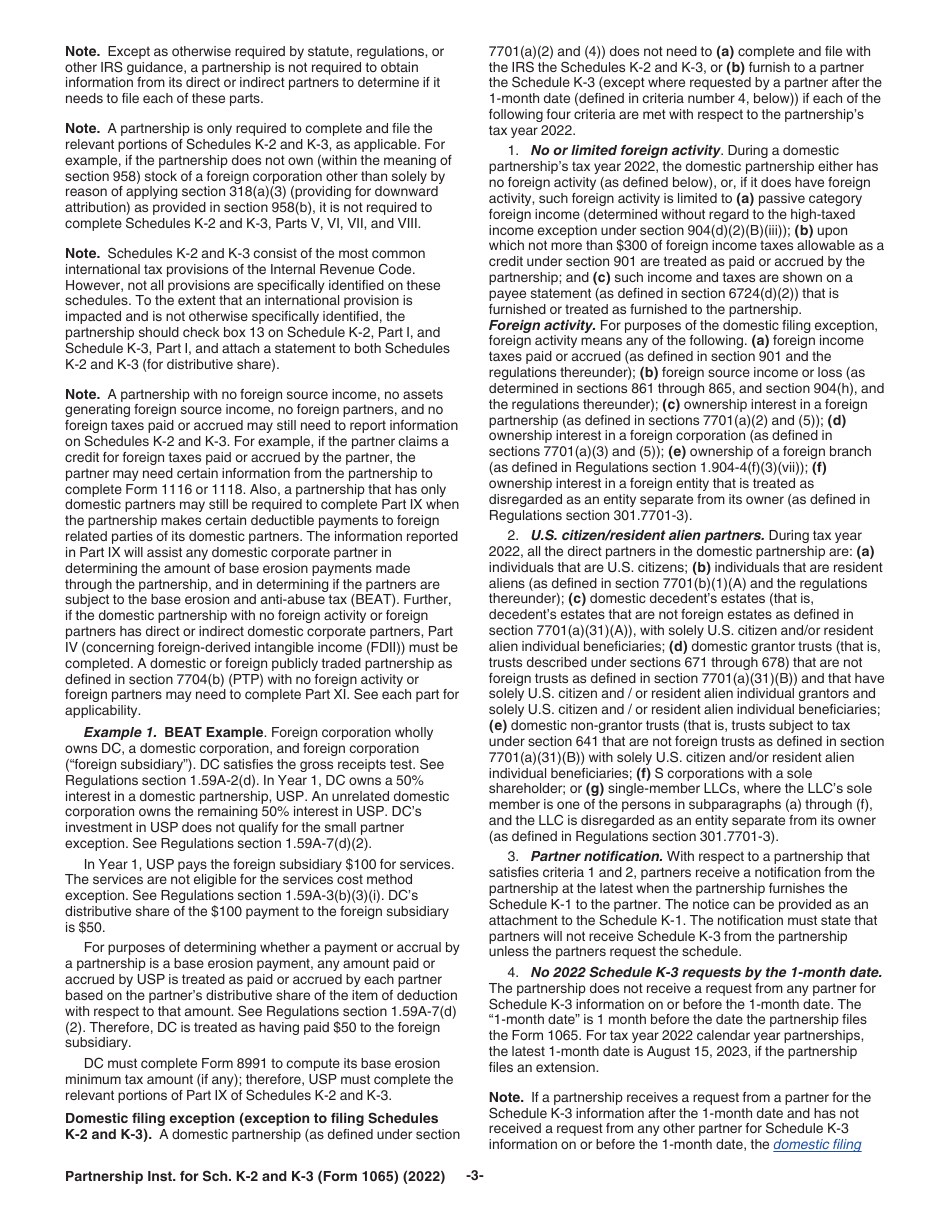 Instructions for IRS Form 1065 Schedule K-2, K-3, Page 3