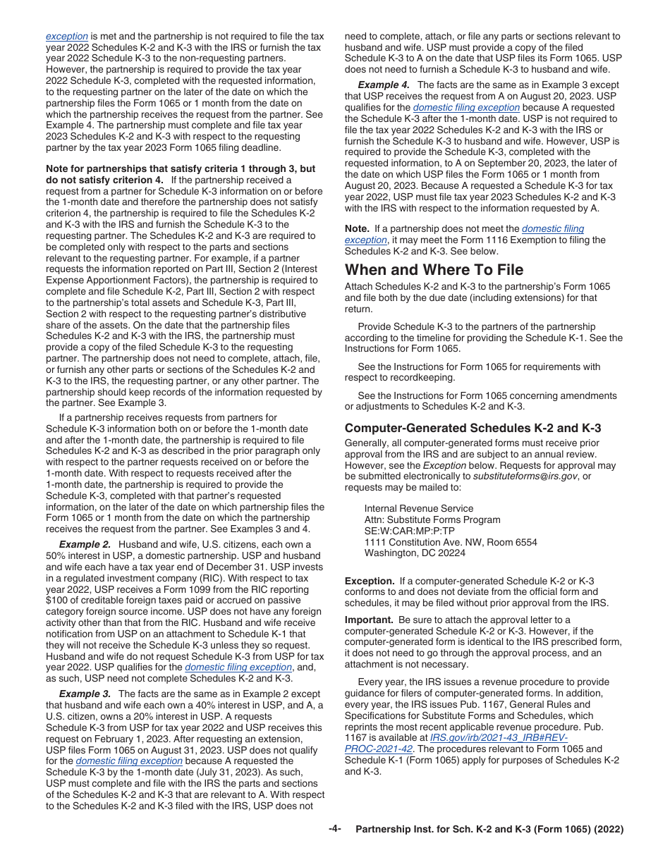Instructions for IRS Form 1065 Schedule K-2, K-3, Page 4