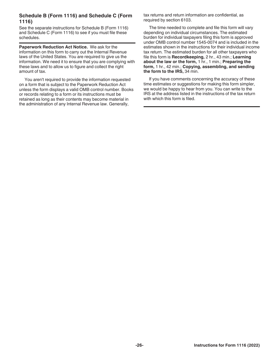 Instructions for IRS Form 1116 Foreign Tax Credit (Individual, Estate, or Trust), Page 26