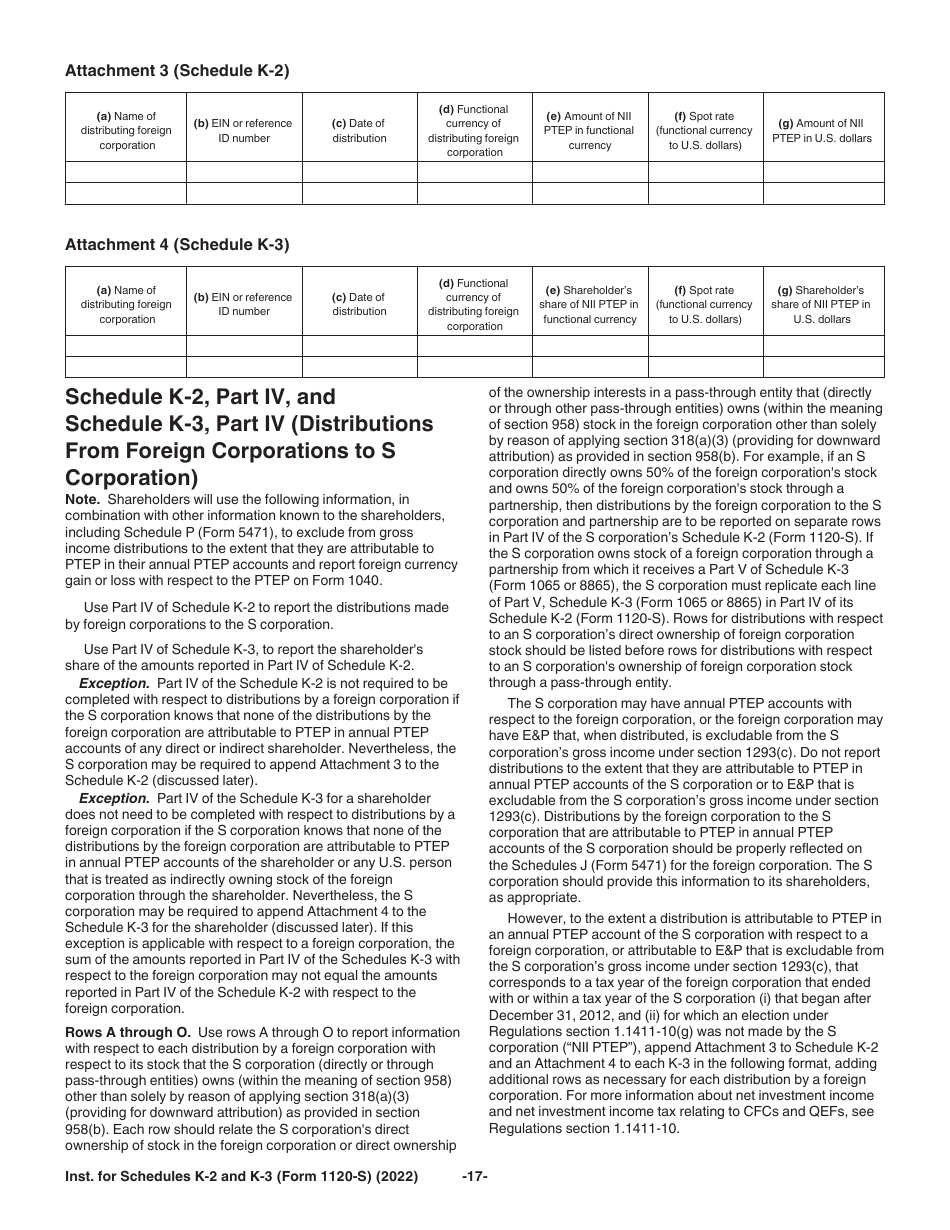 Instructions for IRS Form 1120-S Schedule K-2, K-3, Page 17