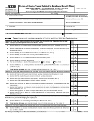 Document preview: IRS Form 5330 Return of Excise Taxes Related to Employee Benefit Plans