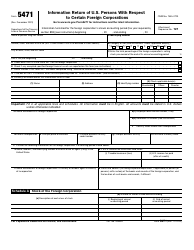 IRS Form 5471 Information Return of U.S. Persons With Respect to Certain Foreign Corporations