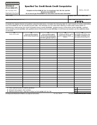 Document preview: IRS Form 8038-CP Schedule A Specified Tax Credit Bonds Credit Computation