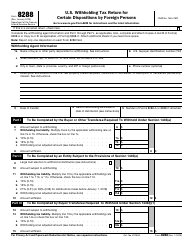 Document preview: IRS Form 8288 U.S. Withholding Tax Return for Certain Dispositions by Foreign Persons