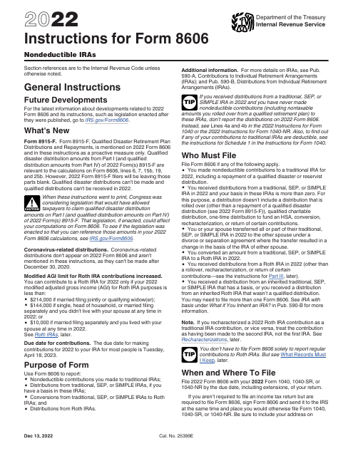 IRS Form 8606 2022 Printable Pdf