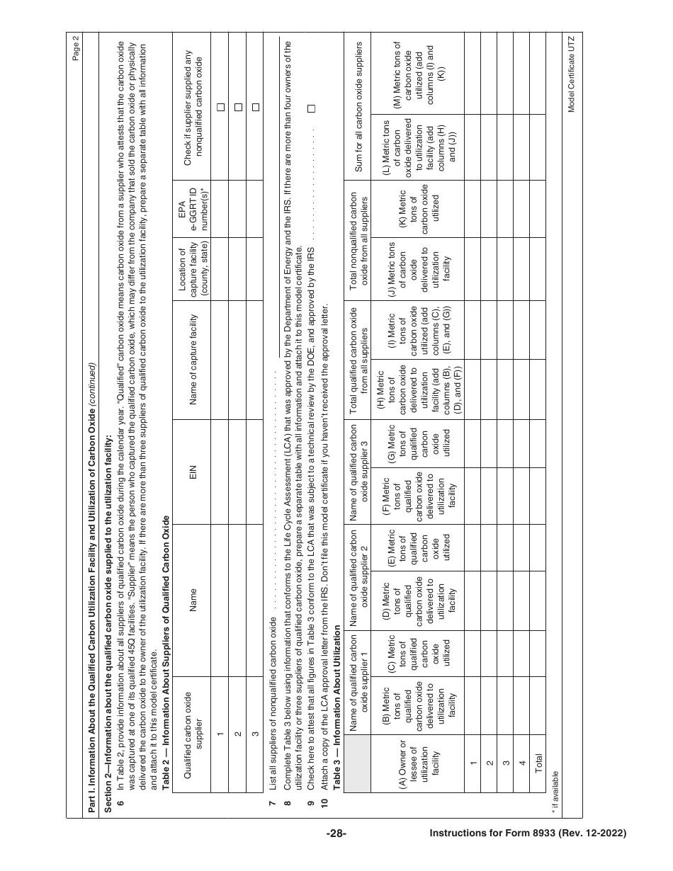 Instructions for IRS Form 8933 Carbon Oxide Sequestration Credit, Page 28